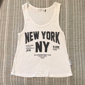 The Laundry Room New York NY Graphic Tank Top - White